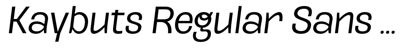 Kaybuts Regular Sans Italic